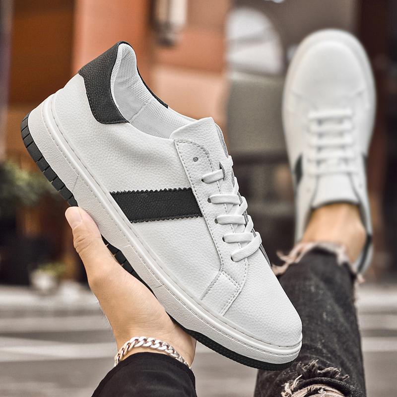 Fashion 2024 New Arrival Men Shoe Breathable Men Skate Shoes Genuine Leather Men's Flats Breathable Outdoor Sneakers Men Casual Footwear