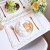 Embroidered Placemat Cream Style Retro Napkin Fabric Lace Insulation Mat Wedding Banquet Table Decoration Mat