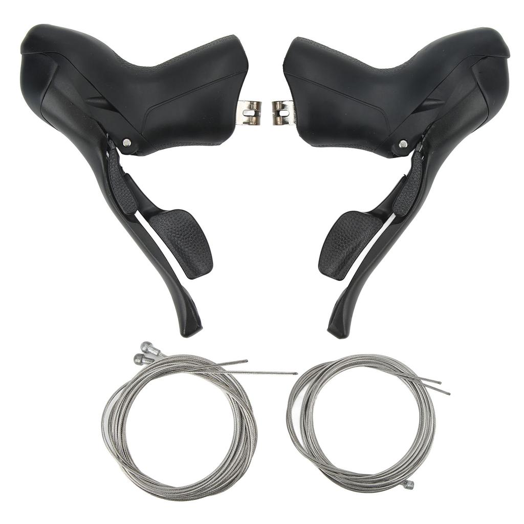 Set 1 Pereche 2x8 Viteze Manetă Schimbător și Frână Bicicletă de Șosea Set Manetă Ghidon 8 Viteze cu Cablu Schimbător și Cablu Frână