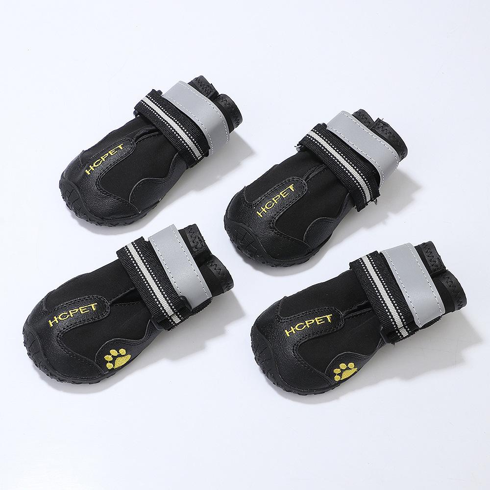 Anti-Slip Rain Boots Warm Dog Shoes Waterproof Protect Pet Feet 4pcs Snow Reflective for Small Large Pet Sports Training
