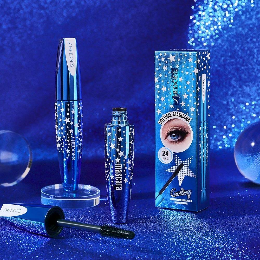 Star Blue Mascara 4D European and American Popular Mascara Thick Elongated and Long-lasting Large Eyes Mascara Stage Makeup Sensation