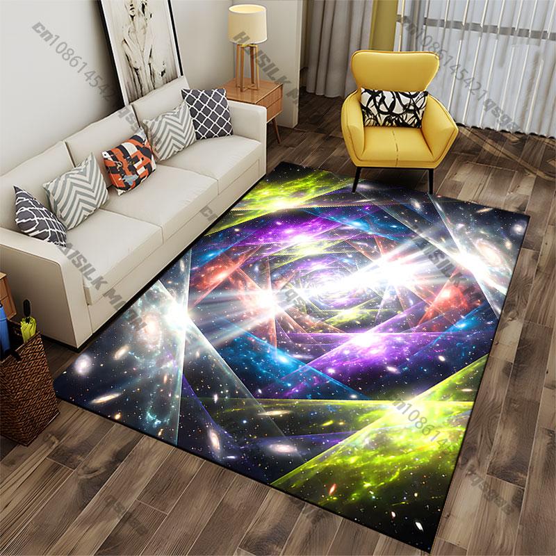 Cosmic Energy Vibrant Infinite Galaxies Carpet Yoga Living Room Room Decor Children's Crawling Mat Doormat Area Rug