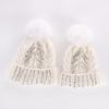 Multi Color Rhinestone Parent Child Knit Hat For Mom And Baby