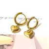 European 316 Stainless Steel Heart Pendant Earrings: Fashionable, Trendy, Versatile Studs & Hoops for Women.