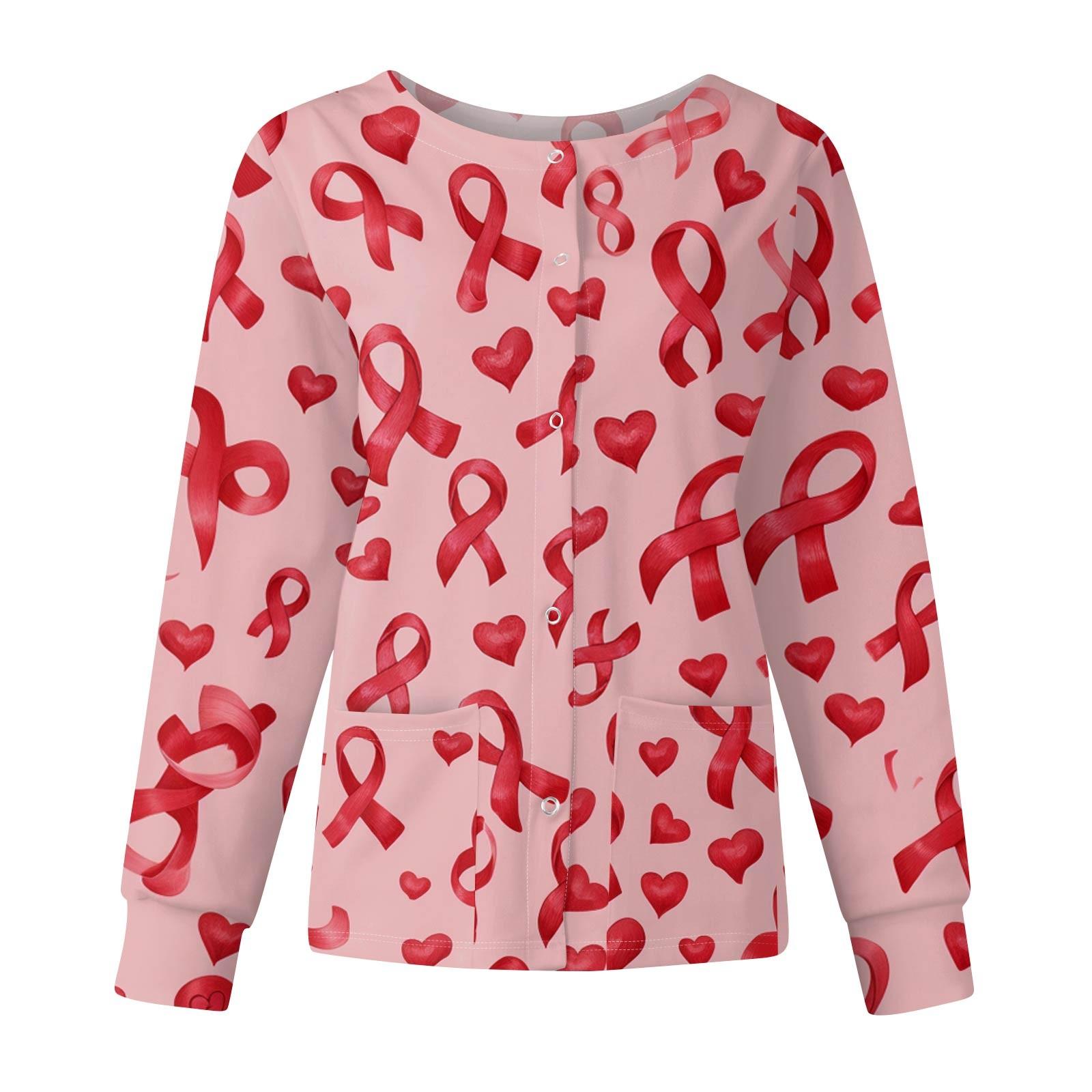 

Женские топы с длинными рукавами и карманами, рабочий воротник-стойка, однобортный защитный комбинезон, куртка, рождественский топ XXL розовый