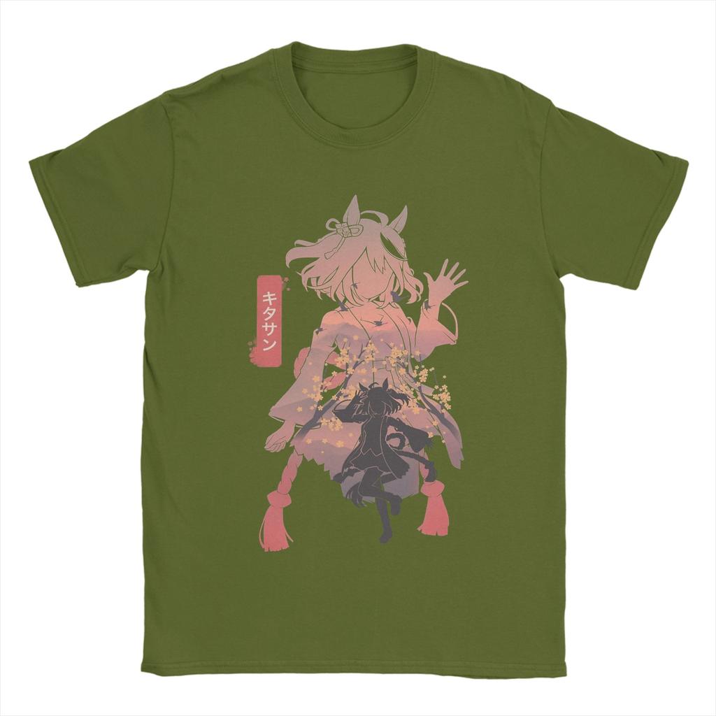 Unisex TShirt Kitasan Black Uma Musume Anime Funny 100 Cotton Tees Short Sleeve T Shirts Round Neck Clothing Gift Idea