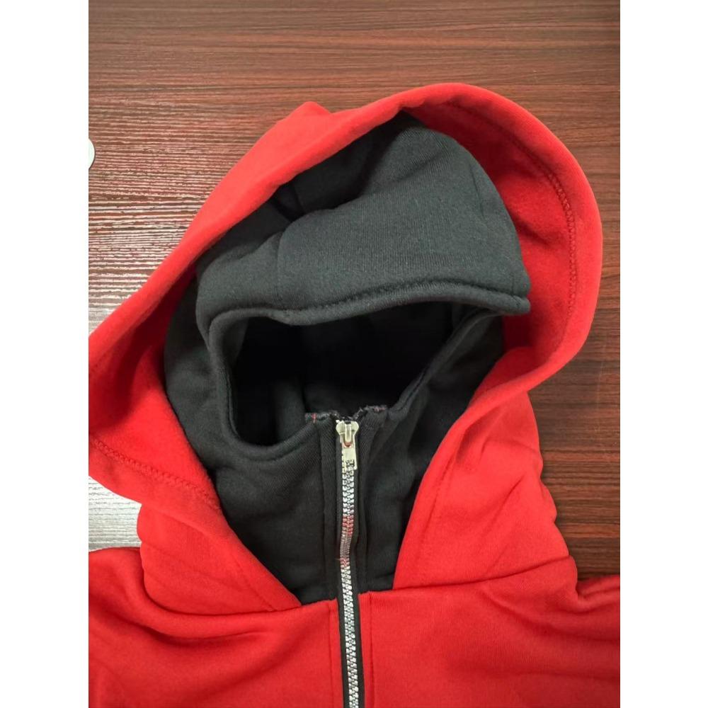 Men's Hooded Zipper Sweatshirt - Loose Fit Street Jacket Zipper Hoodie Warm and Frost Resistant Clothing