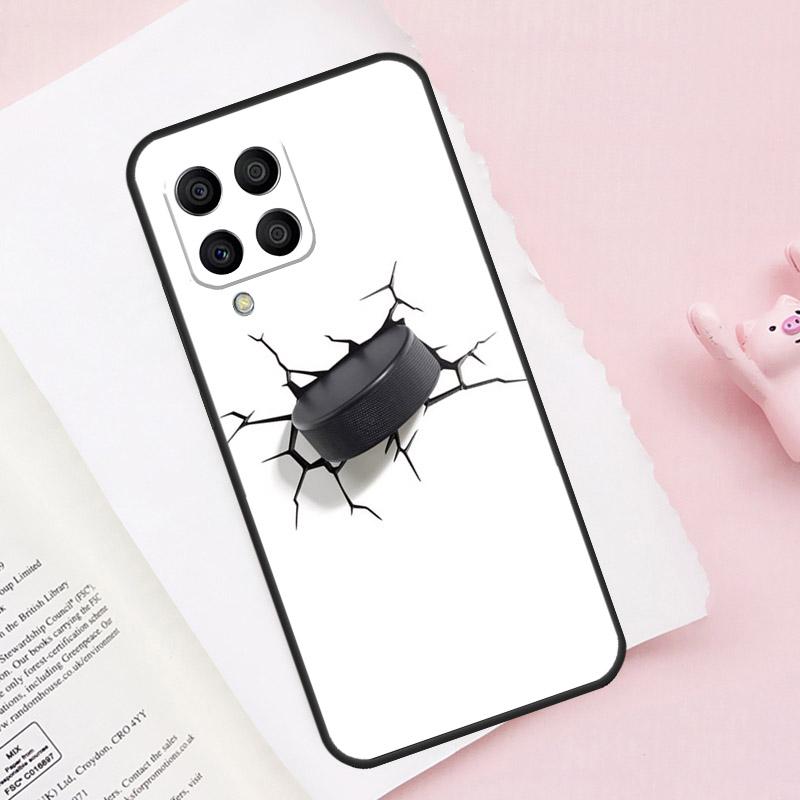 Hockey Stick and Puck For Samsung Galaxy M31 M32 M12 M52 M13 M33 M53 M11 M51 M15 M55 M14 M34 M54 M30s M20 Case