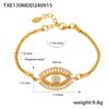 Devil's Eye Zircon Jewelry Set: Micro-Paved Titanium Steel Necklace, Bracelet & Earrings
