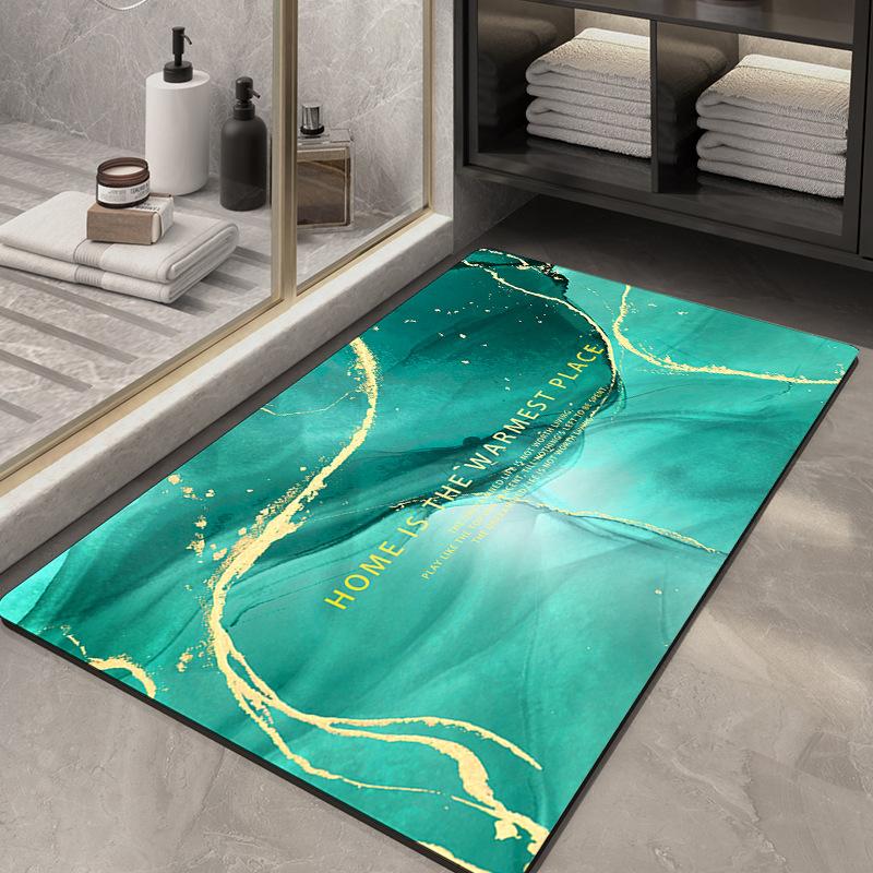 

Коврик для пола Diatom Mud Light Luxury Air для ванной комнаты, противоскользящий коврик, мраморный абсорбирующий коврик для ванной комнаты 80 * 120cm