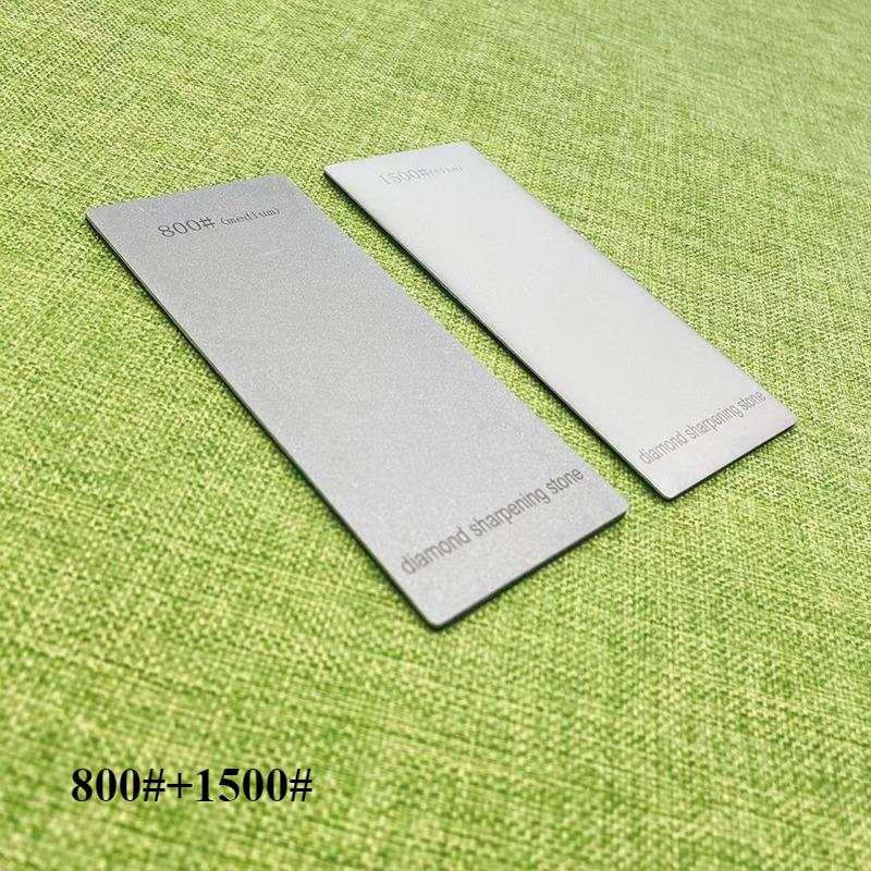 

2pcs Set Diamond Sharpening Stone Knife Sharpener Hard Base Non-slip Grit 400-3000# Diamond Tools Fine Grinding Whetstone As Photos