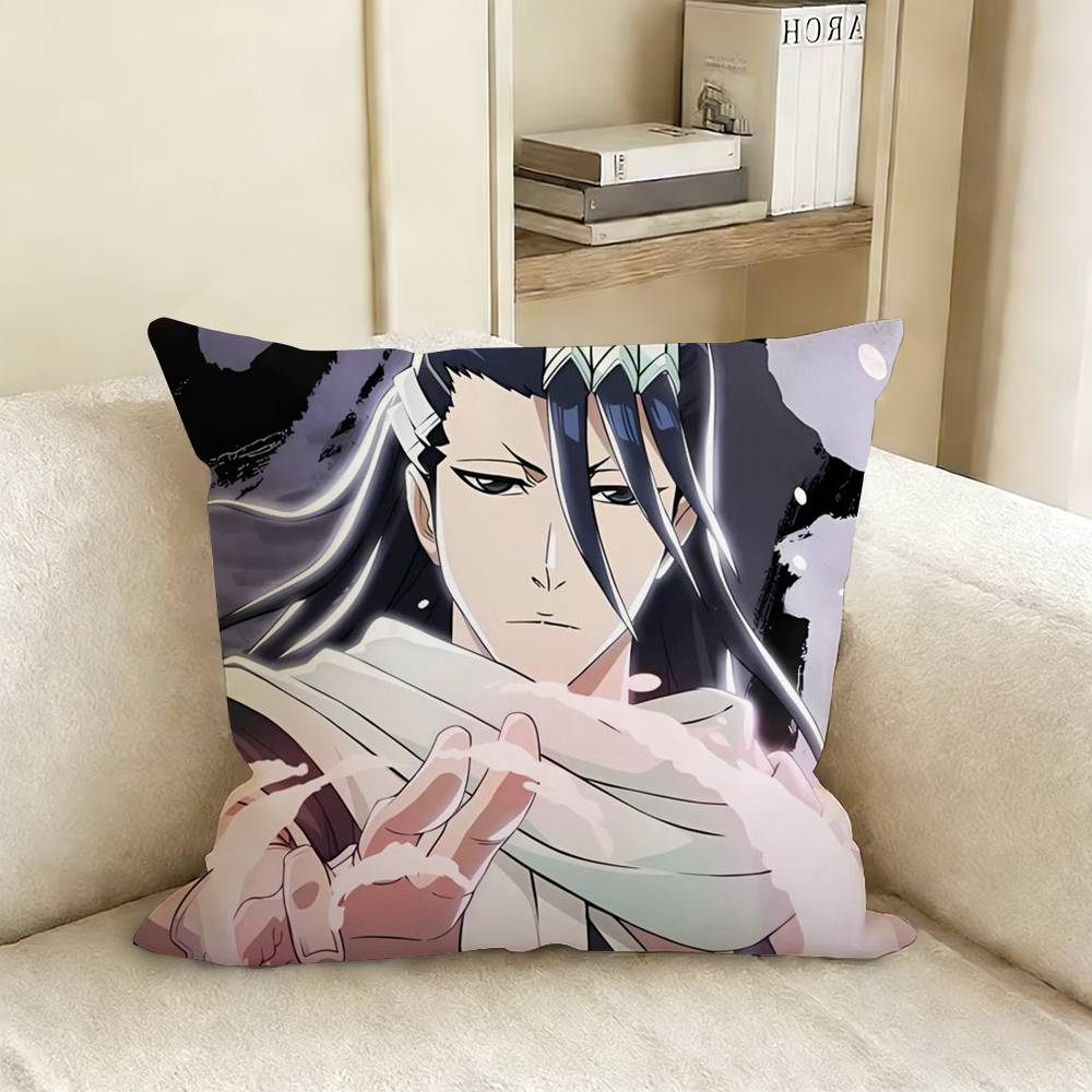 BBleach Anime KKuchiki Byakuya Various Sizes Square Pillow Case For Car Home Bedchamber Decor
