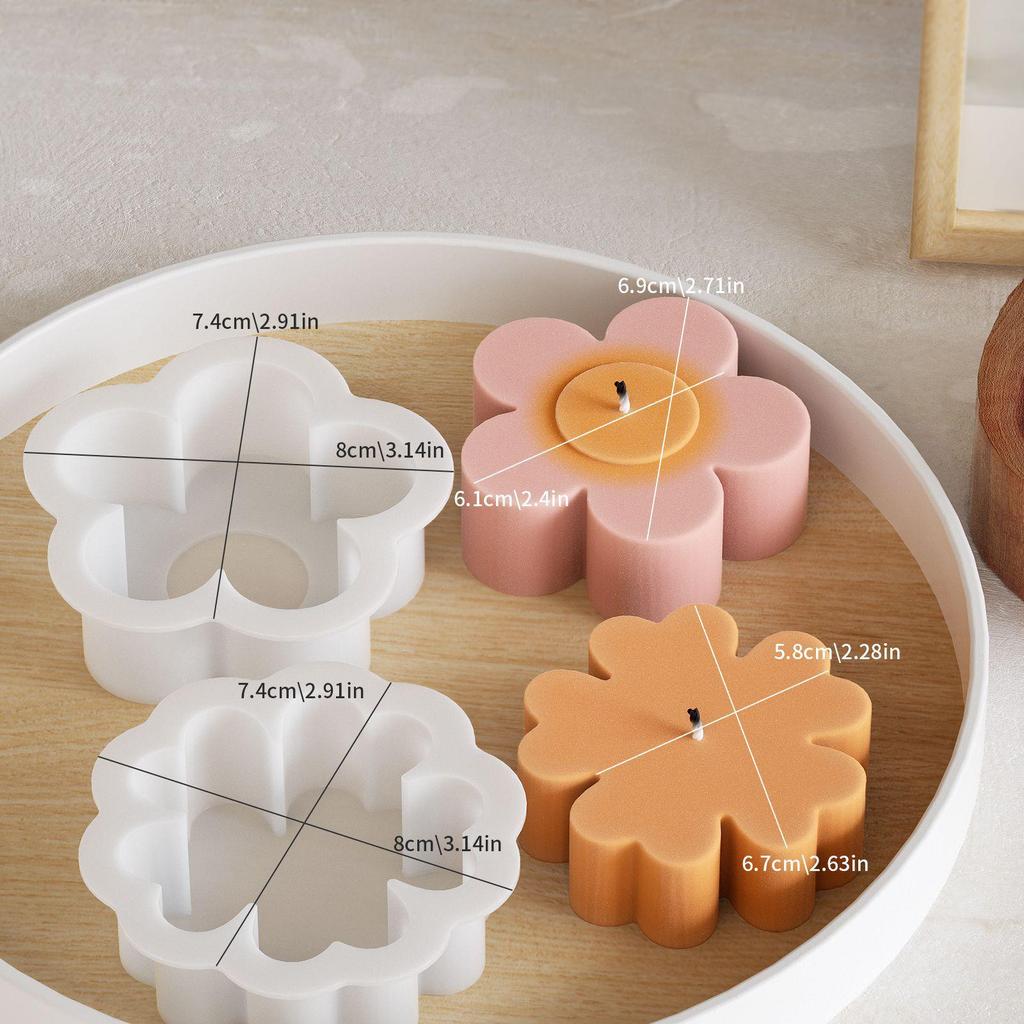 Poppy DIY Epoxy Resin Clover & Petal Candle Silicone Mold