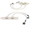 Front Panel Expansion 2 Ports USB 2.0 Plug and Play with Slot Plate Bracket Panel Cable Adapter