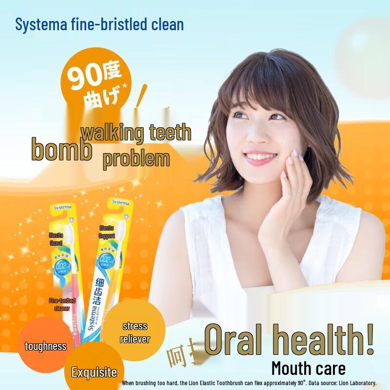 Lion Shiwang Gum Care Toothbrush & Sakura Toothpaste Set