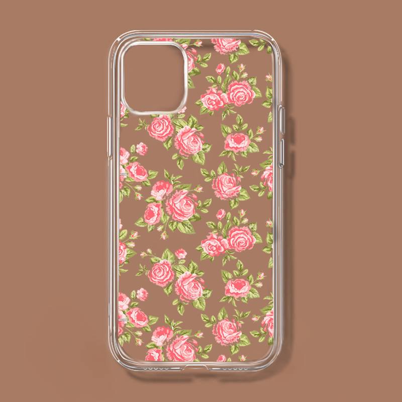Flower Bud pattern Phone Case Transparent soft For iphone 11 13 12 14 x xs xr pro max mini plus