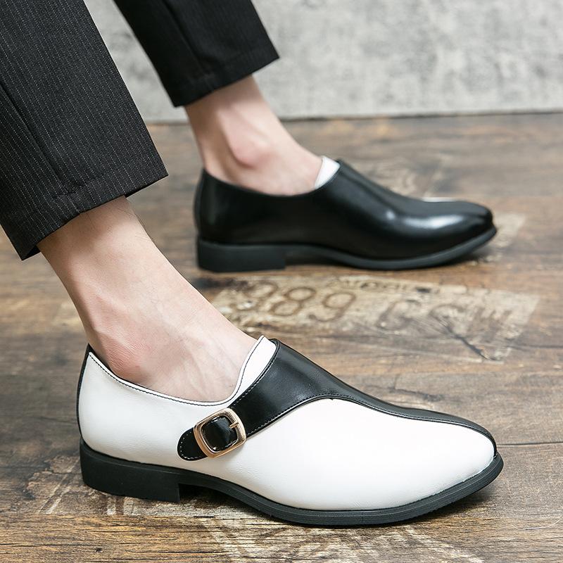 Fashion Leather Shoes Mens Designer Dress Formal Leather Shoes Fashion Wedding Casual Slides Men Loafers Driving Half Shoes
