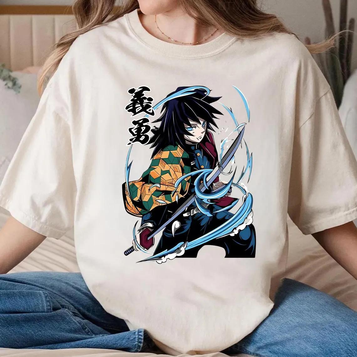 

Tomioka Giyu Demon Slay Anime Shirt Giyu Kimetsu no Yaiba Demon Anime Gift Unisex and Women Tshirt 4XL