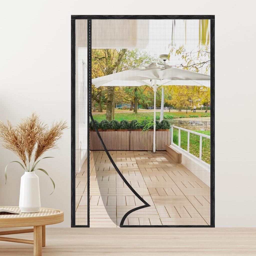 Magnetic Screen Door,Reversible Left or Right Side Opening, Mesh Door Screen Magnetic Closure,Keep Bugs Out,Pet and Kid Friendly, Fits Door