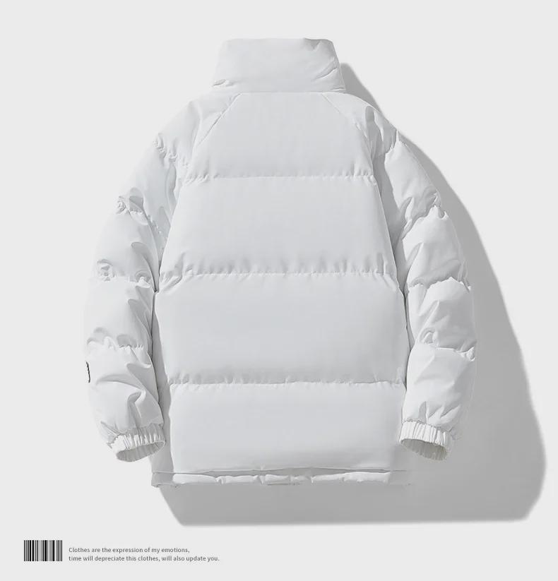 Dicke, mit Baumwolle gefütterte Winterjacke für Herren, warme, lockere Passform für junge Männer