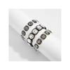 Punk Luxury Irregular Geometry Acrylic Rhinestone Bangles Rings for Women Unique Creative Elastic Bracelet Fashion Jewelry