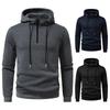 Men's Half-Zip Hooded Sweatshirt Casual Pullover for Men Autumn Winter Warm Fashion Hoodie with Drawstring Multi-Color Male Tops