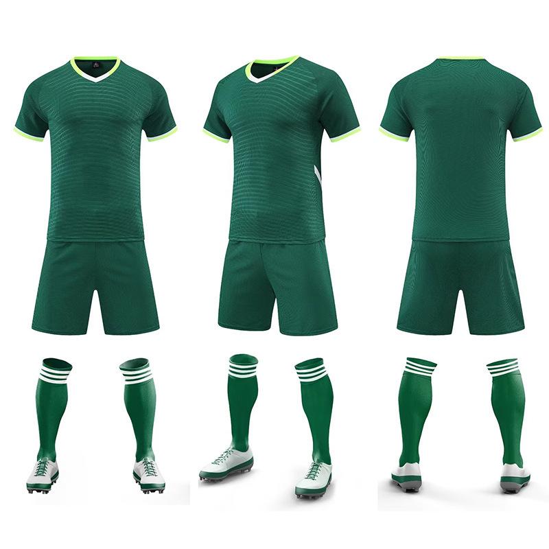A Short-sleeved Football Training Jersey, a Football Jersey Set for Men and Women, and Short Sleeves Can Be Printed for Cross-border Children's 