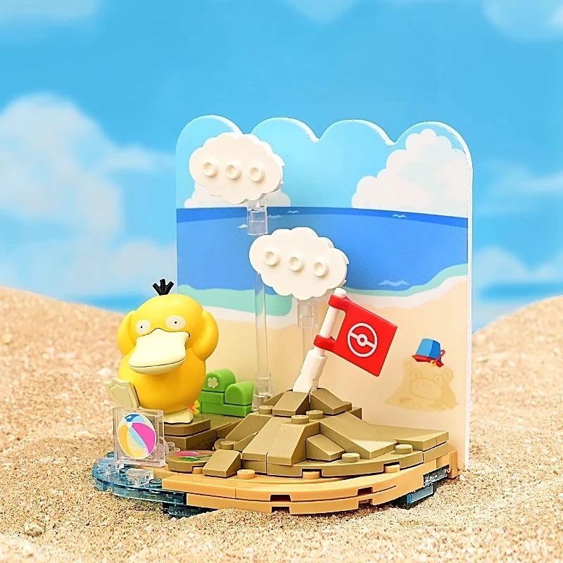 Keeppley  Pikachu scene house building block model children's educational toy Pokmon assembled ornaments birthday gift