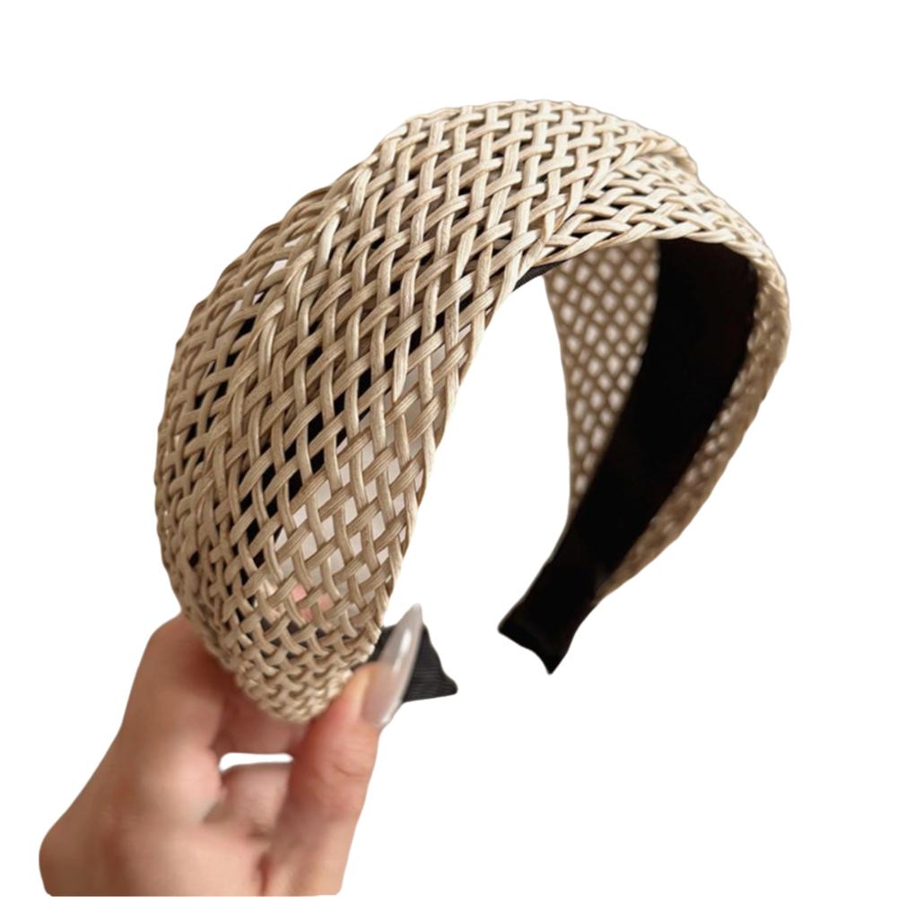 Elegant Wide Brim Hair Hoop Bohemian Style Hair Band High Quality Cross Knotted Headband for Women