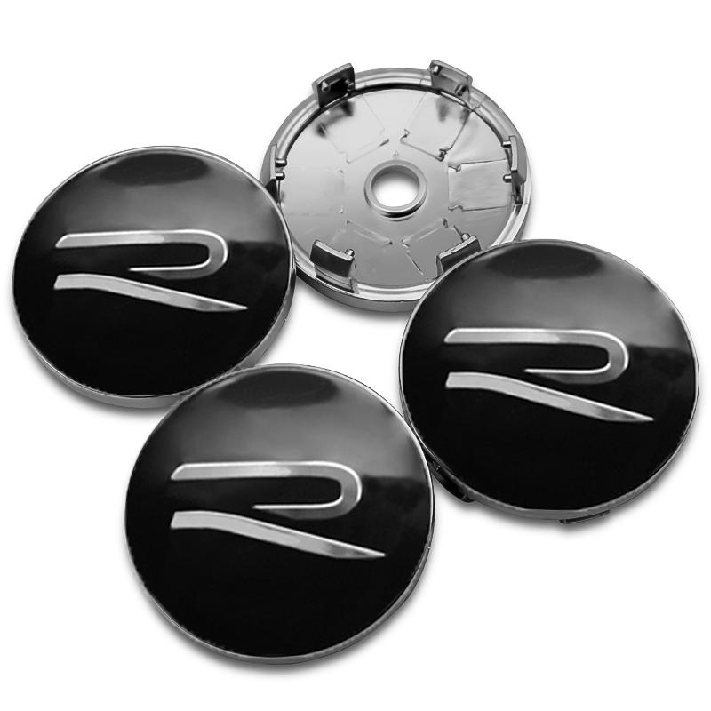 4Pc 55mm 56mm 60mm 65mm Car Wheel Center Hub Cap Rim Cover Stickers For Volkswagen VW GTI R-Line R Polo T5 Golf Passat Scirocco