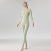 Women's Class A Fleece-Lined Thermal Cashmere Underwear Set - Antibacterial Autumn/Winter Top and Pants.