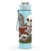 1PC Skeleton Tombstone Halloween Pattern 750ml Color Plastic Sports Water Bottle Leakproof Flip Straw Lid Suitable for Sports Office Home Use