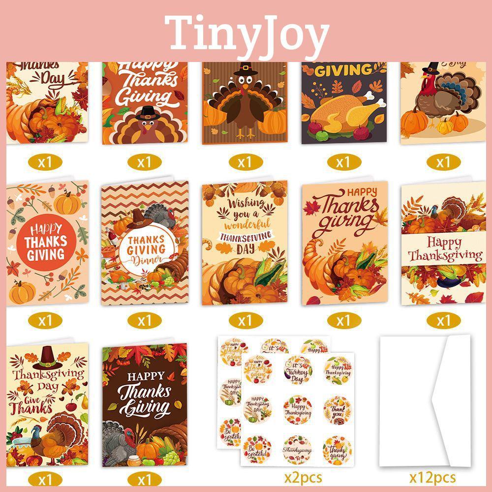 Turkey Thanksgiving Card Set With Handwritten Design For Holiday Party Invitations And Decor