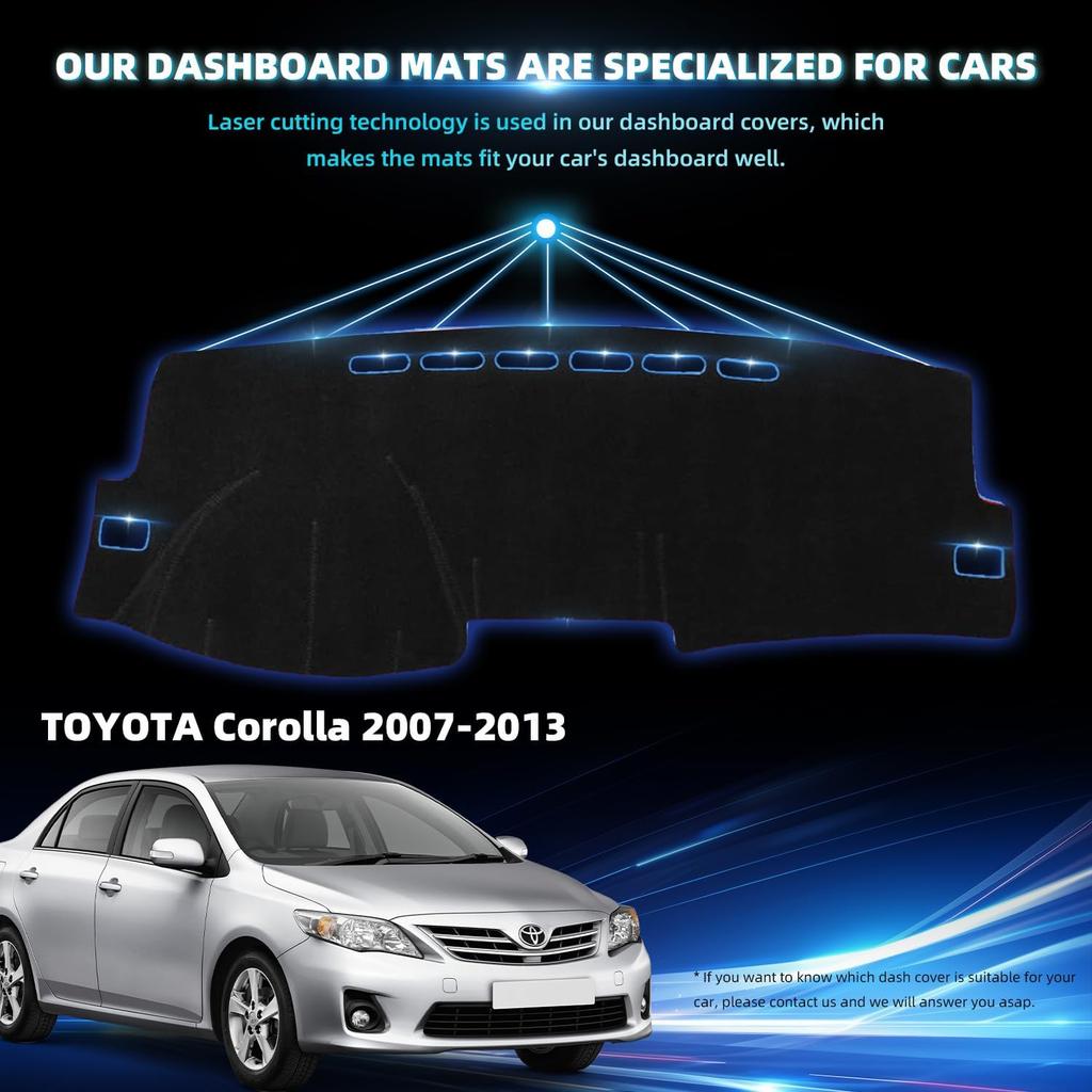 Dashboard Dash Cover Mat For Toyota Corolla 2007 2008 2009 2010 2011 2012 2013 Polyester Fit Toyota Corolla Accessories Dash Cover (Corolla