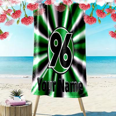 Hannover 96 Custom Name Print Beach Towel, Large Soft Quick Dry Towel for Beach Camping Swimming