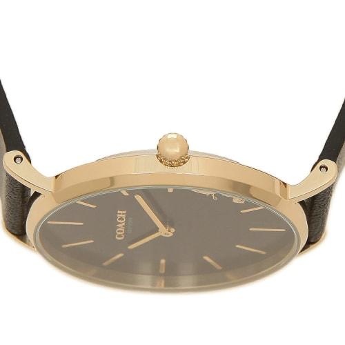 Coach Women's Perry 36mm Quartz Watch with Leather Strap (13) 14503333 Black/Gold