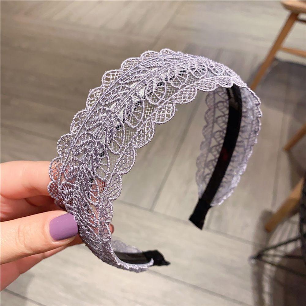 Fashion Design Make up Temperament Resin Korean Style Hair Wear Women Hair Accessories Wide Side Hairband Lace  Leaves Headband