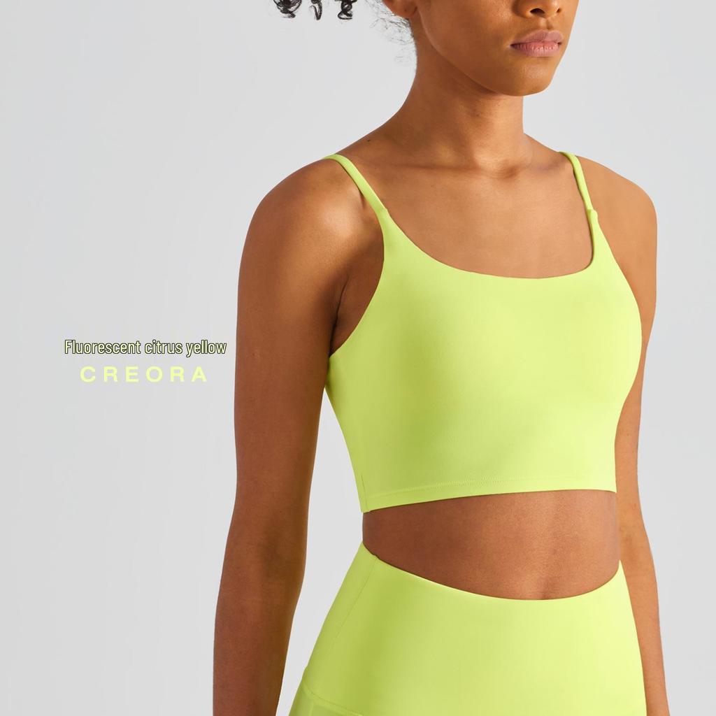 NULS Double-Sided Brocade Women's Sports Bra - Padded Naked Feel Vest for Yoga & Running Fitness