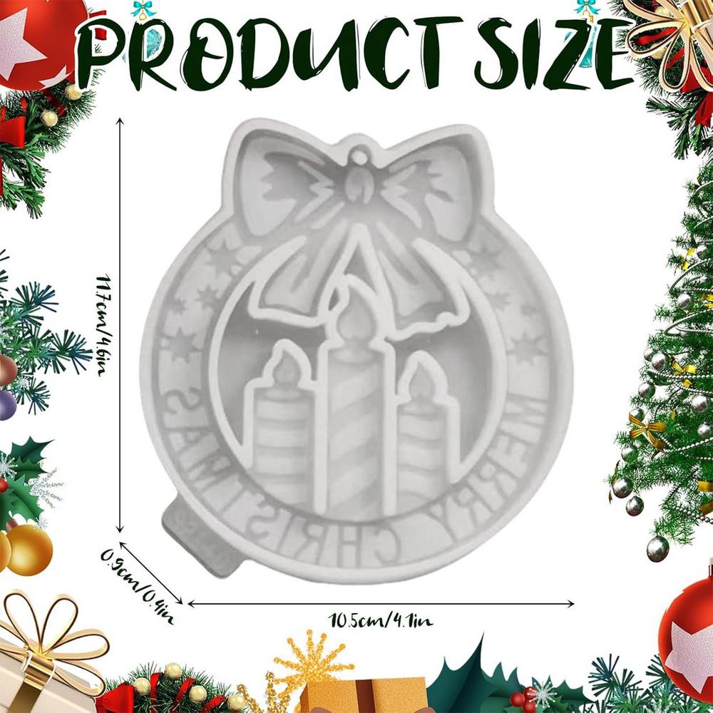 

Рождественские формы 3D силиконовый венок домашний декор эпоксидная смола подвески украшения формы для гипса шоколада воска мастики гостиная белый