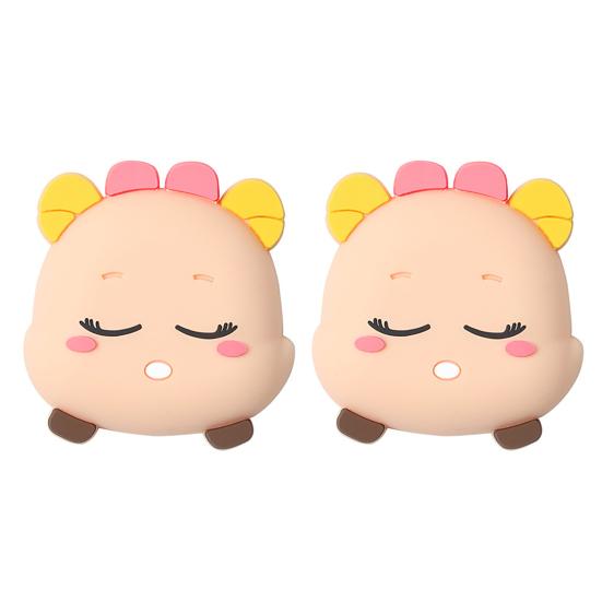 2Pcs Cartoon Door Stopper Wall Protector Quiet Shock Absorbing Door Stops Wall Shield Cushion Soft Adhesive Wall Bumper Guard for Door Handle Knob