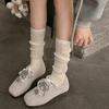 Autumn and Winter New Niche Casual Matte Leather Forrest Gump Shoes Retro Square Head Pearl Bow Casual Moral Training Shoes Women