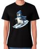 Tricou Pinguin Schior Amuzant Animal de Iarnă Schi pe Zăpadă Grafic Tricou Unisex