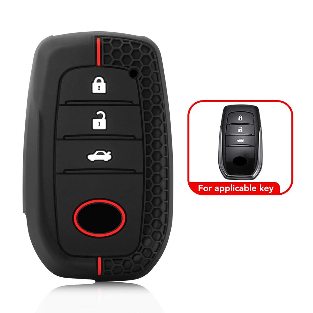 

Силиконовый чехол для ключа-пульта автомобиля для Toyota RAV4 Corolla C-HR Crown Camry Land Cruiser Prado Yaris Avensis Аксессуары для ключей автомобиля