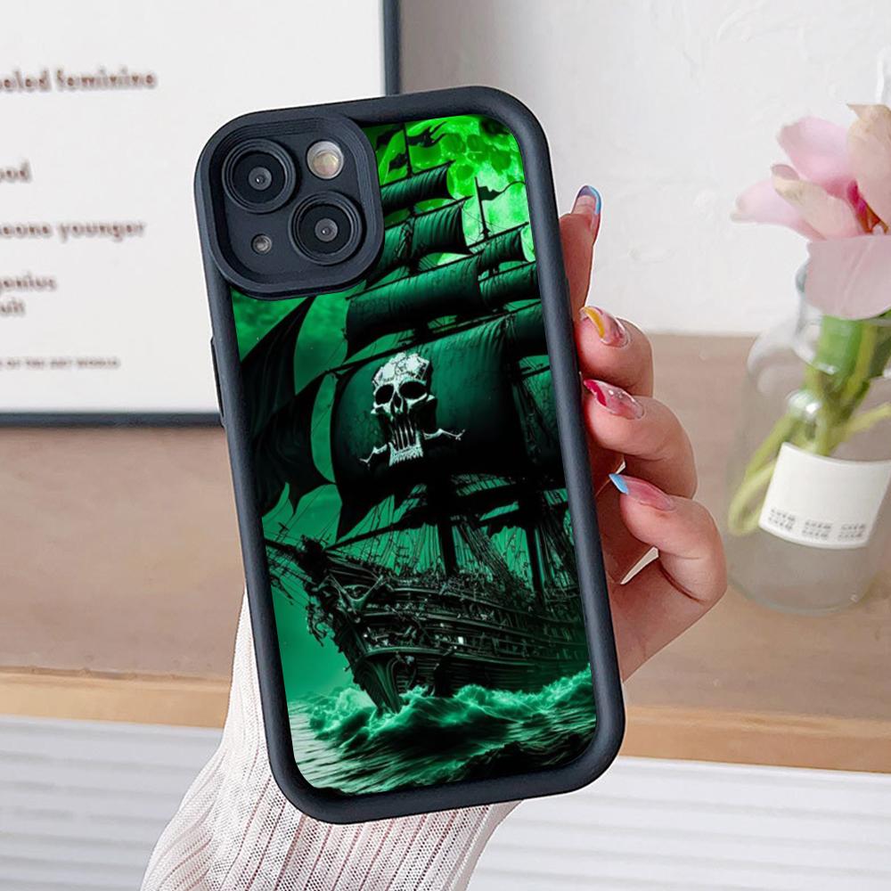 Pirate Corsair Mobile Phone Case for iPhone 17 16 15 14 13 12 11 Air Pro Max Plus Thicken TPU Colorful Cover Cover Pretty Luxury