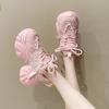 Fashion New Fashion Mesh Breathable Chunky Women's Sneakers Casual Lace Up 7CM Heightening Sports Shoes Comfortable Ladies Running Shoes