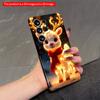2DFlat Samsung Phone Case Glowing Reindeer with Sparkling Antlers and Red Scarf Applicable To Galaxy S22 S23 S24 S25ULTRA S26 A12 A13 A14 A15 A16