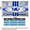1PC Chelsea F Custom Name Patterned Flannel Blanket Suitable For All Seasons for Home Decor Warmth and Comfort Gifts Holiday Present