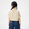 Girls' Casual Puppy Print Turn-Down Collar T-Shirt