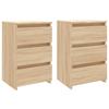 VidaXL Bedside Tables 2 Pcs Sonoma Oak 40x35x62.5 Cm Chipboard