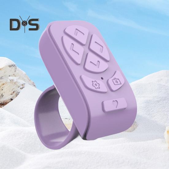 Fernbedienung Stabile Verbindung Universal Tragbare Drahtlose Bluetooth-kompatibel Fingertip Selfie Video Controller Automatische Seite Tuner